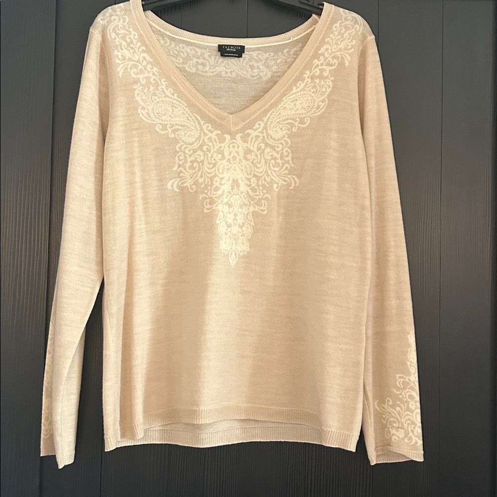 Talbots Cream Merino Wool Knitwear